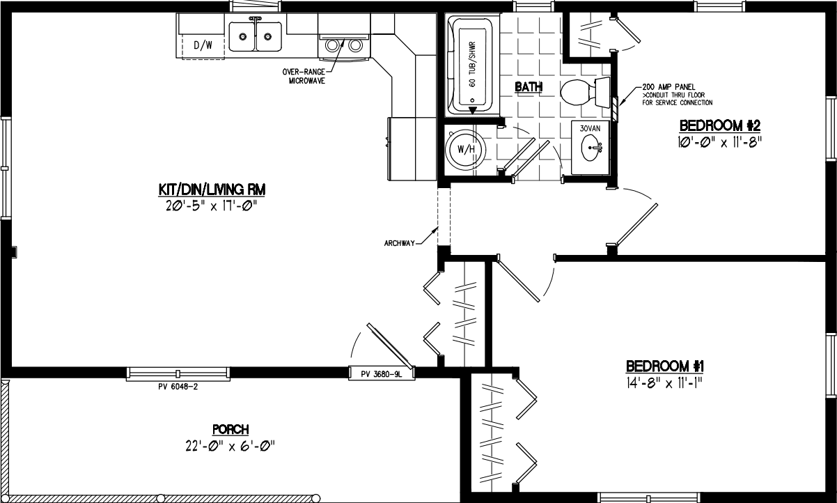 Frontier 2440 floor plan home features