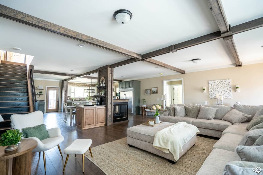 Barndominium interior home features