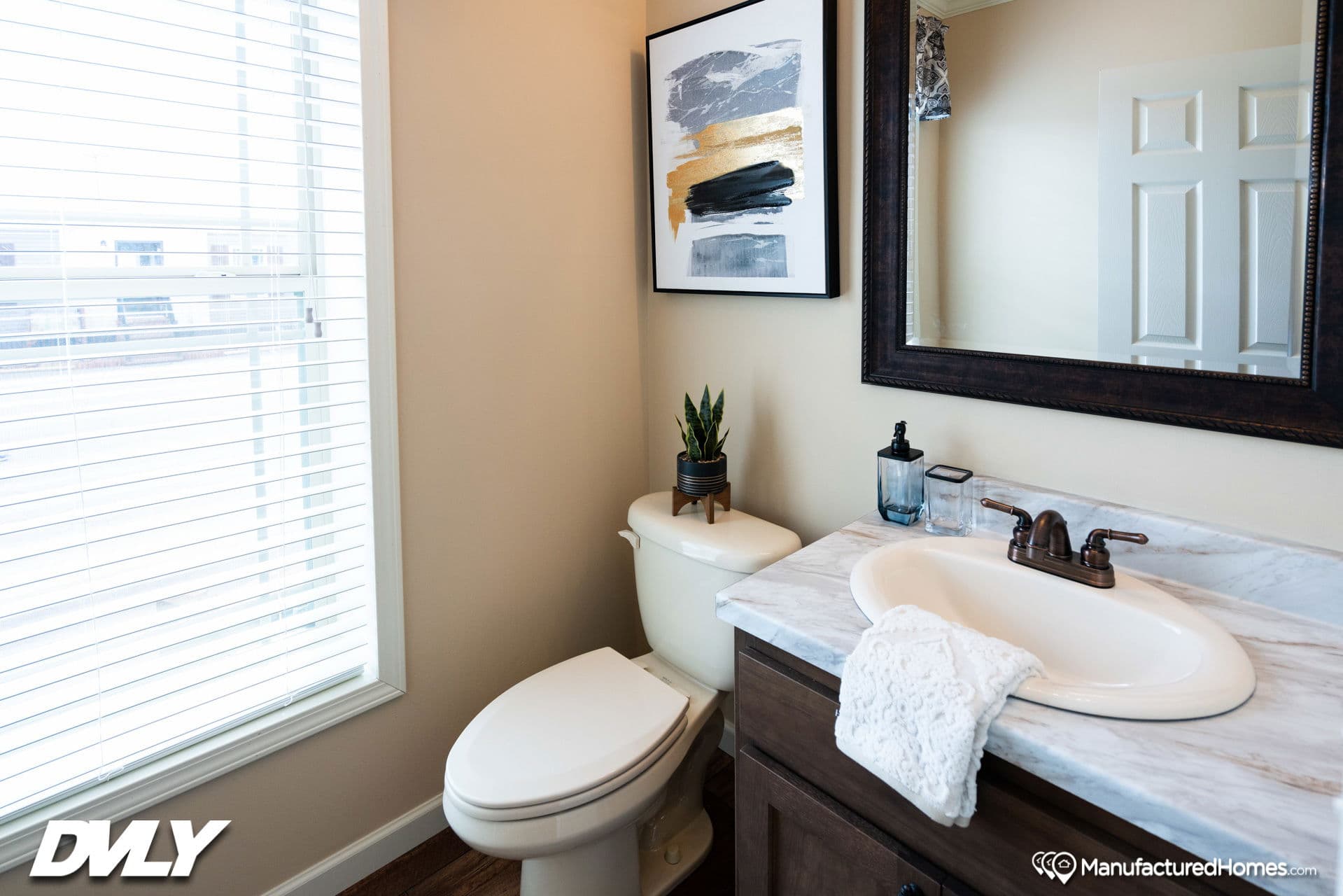 The adriel corner ½ rock fireplace bathroom home features