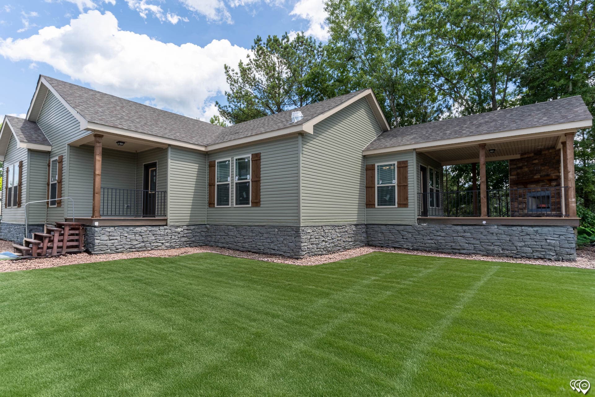 Tahoe harbor hero, elevation, and exterior home features