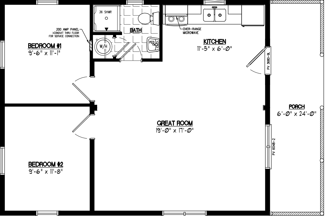 Settler 2430 floor plan home features