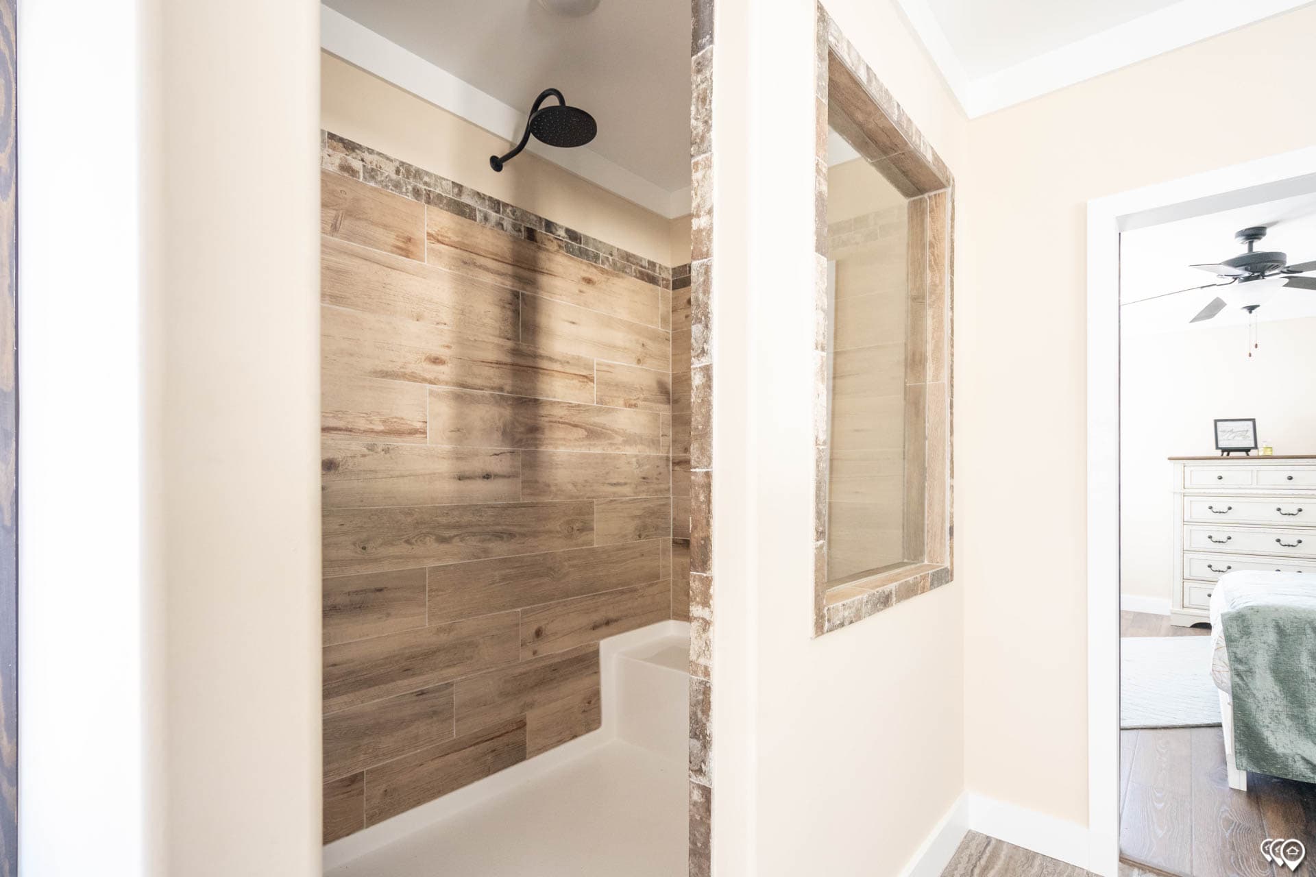 The barndominium 2 bathroom home features