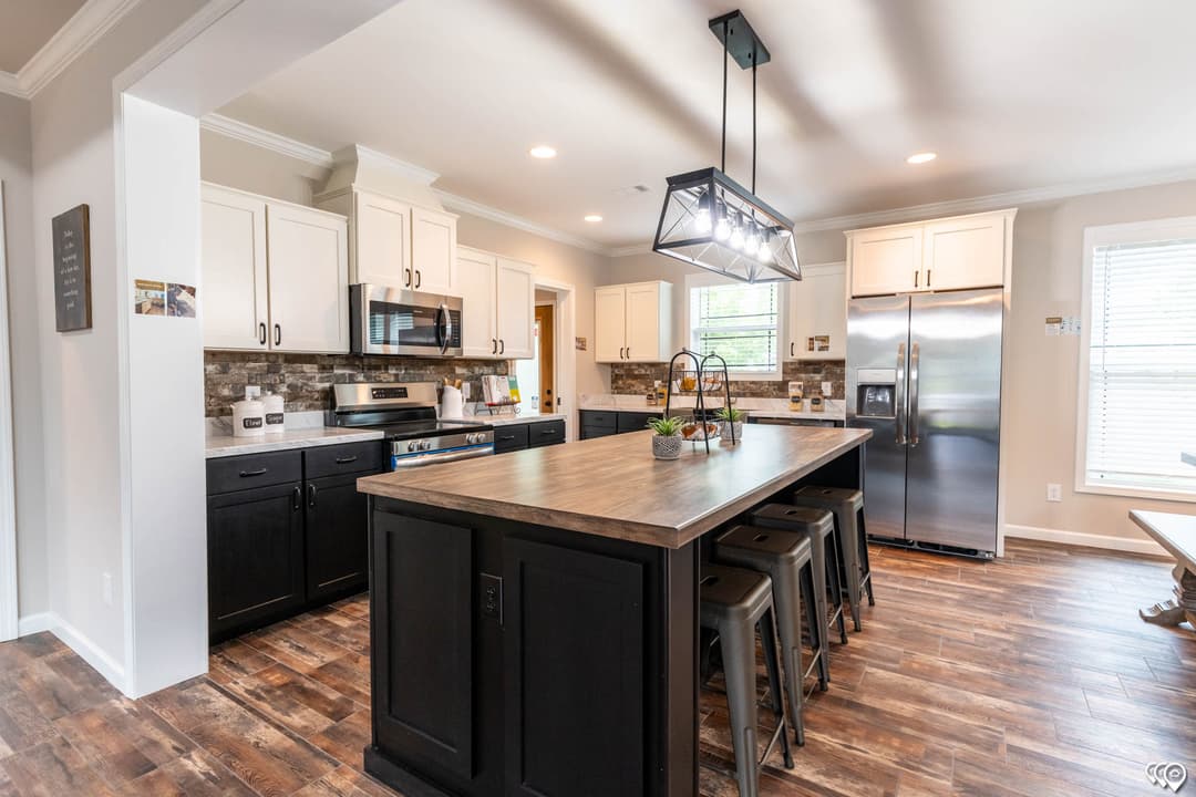The woodside kitchen home features