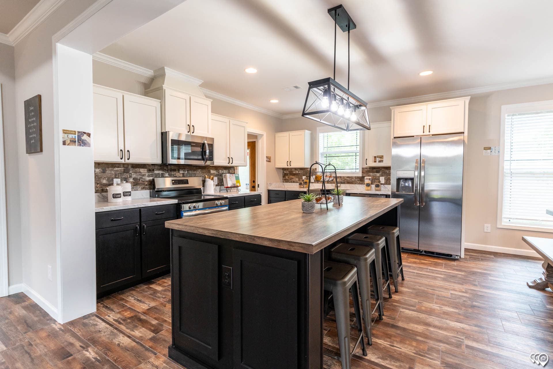 The woodside kitchen home features