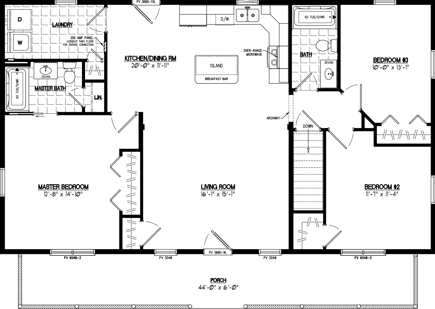 Musketeer 2848 floor plan home features