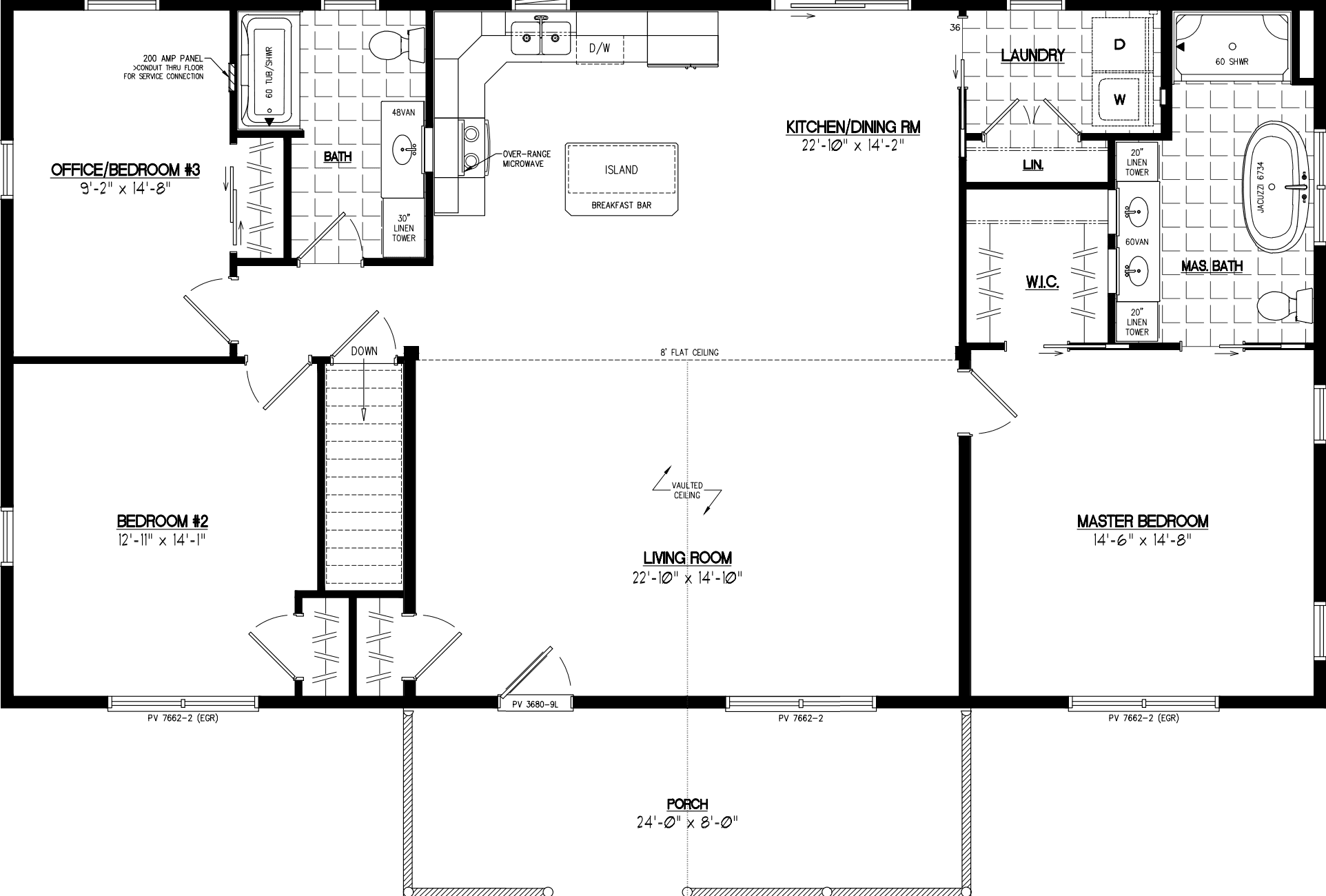 Alpine 3056 floor plan home features