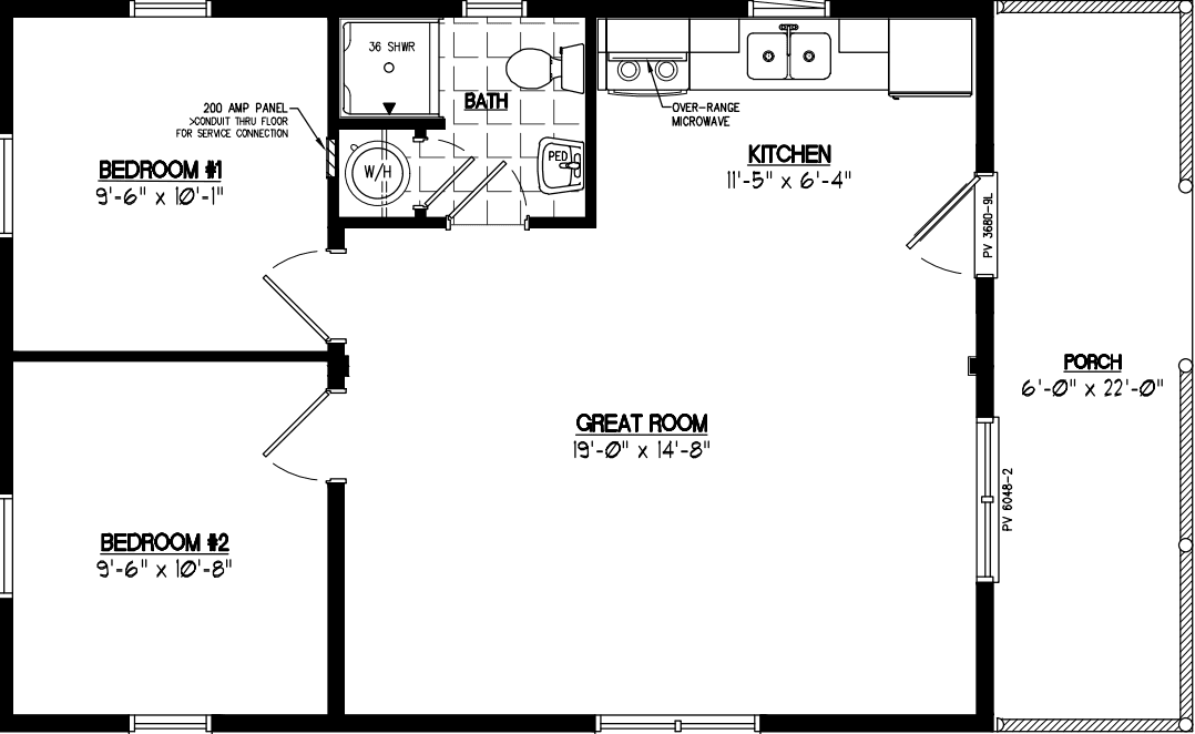 Settler 2230 floor plan home features