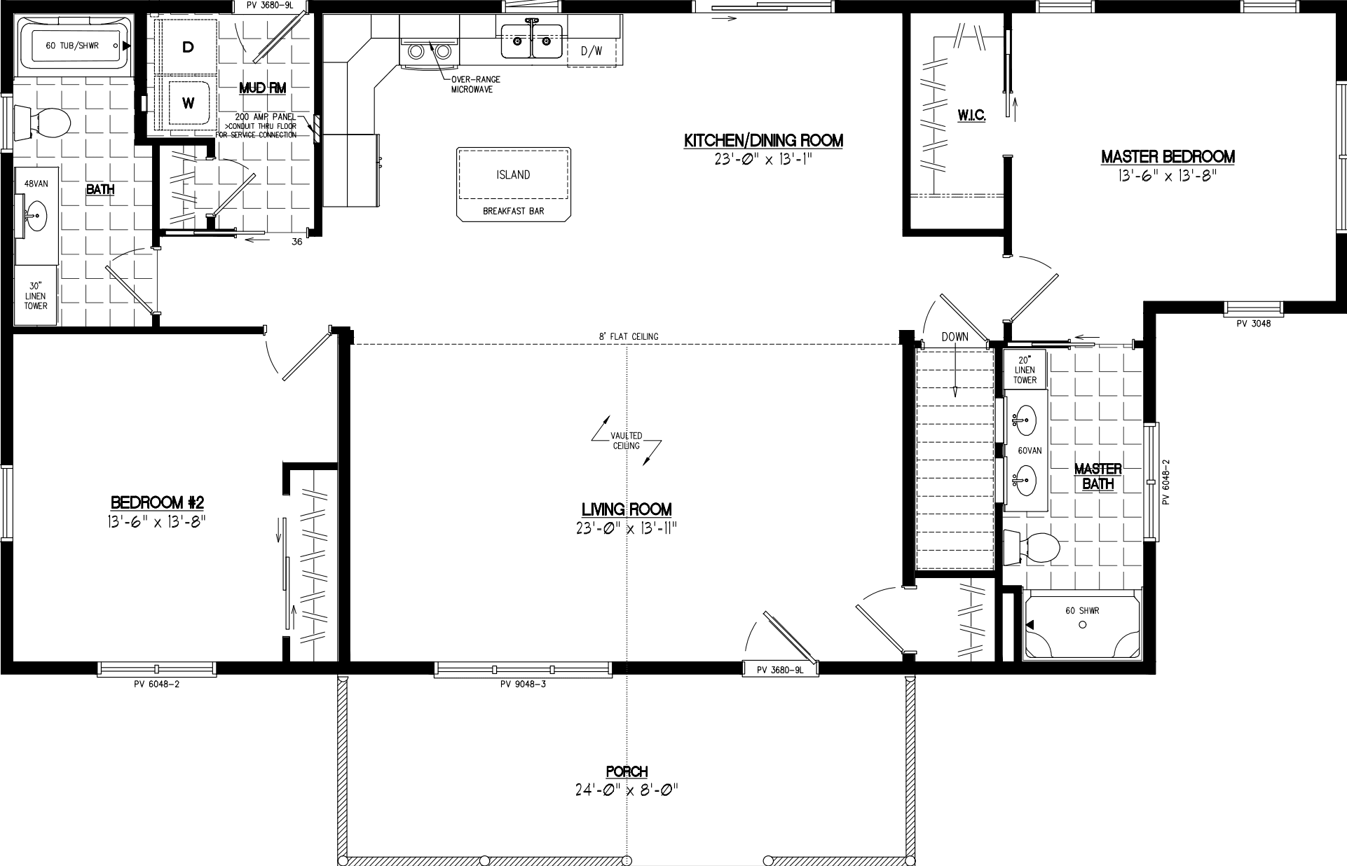 Alpine 2848 floor plan home features