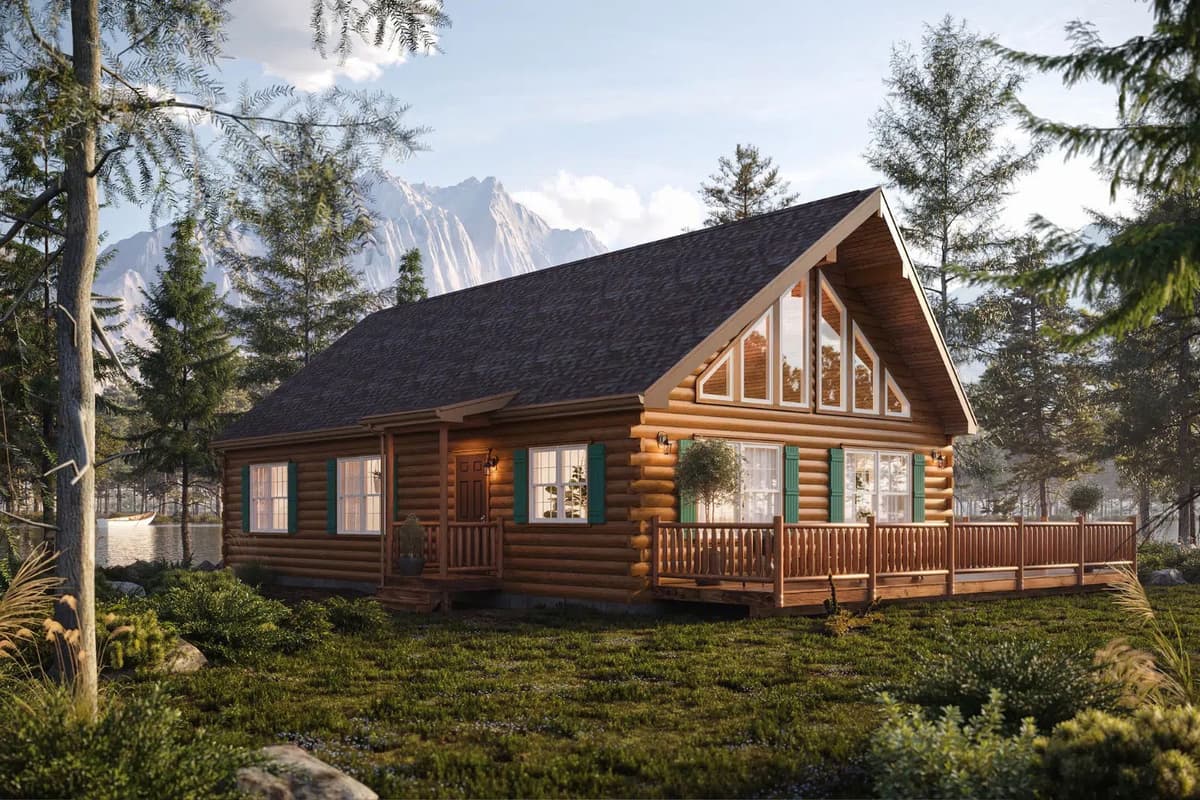 Lofted log cabins hero home features