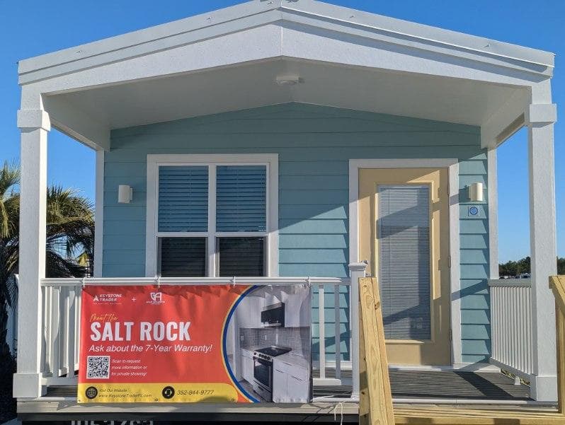 Salt rock exterior home features