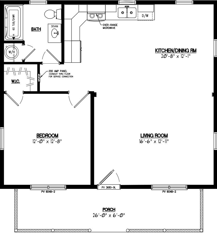 Musketeer 2630 floor plan home features