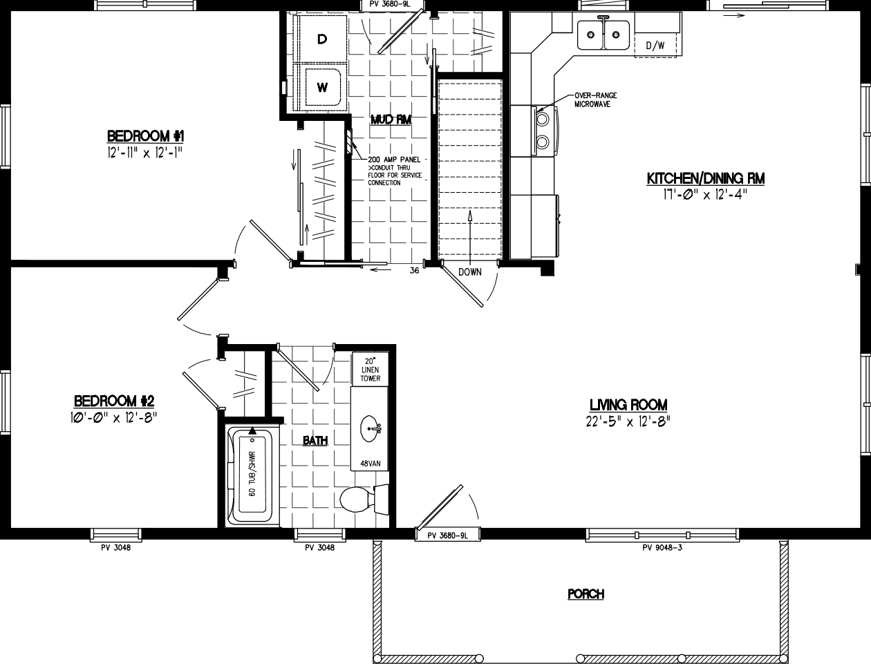 Pioneer 2642 floor plan home features