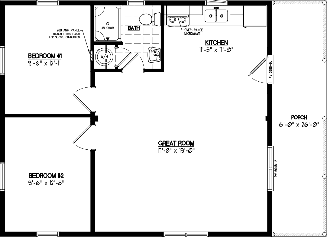 Settler 2630 floor plan home features