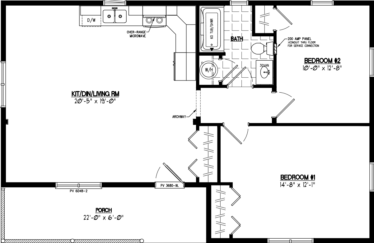 Frontier 2640 floor plan home features