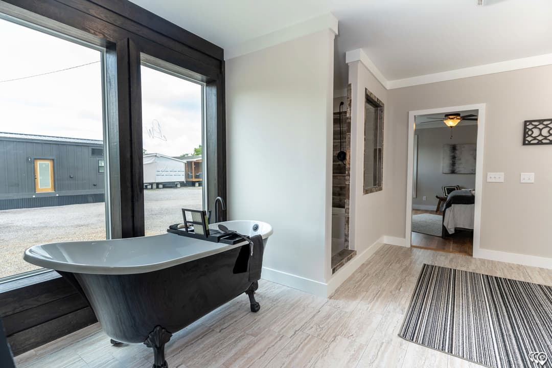 The barndominium bathroom home features