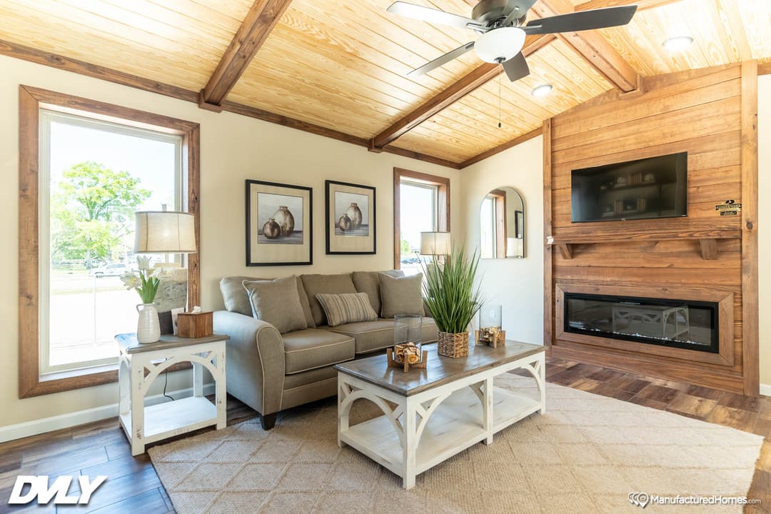 The lodge interior home features