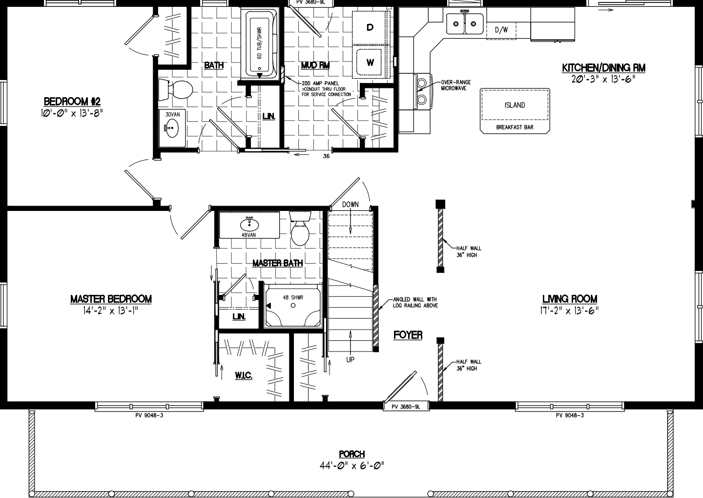 Mountaineer 2848 floor plan home features