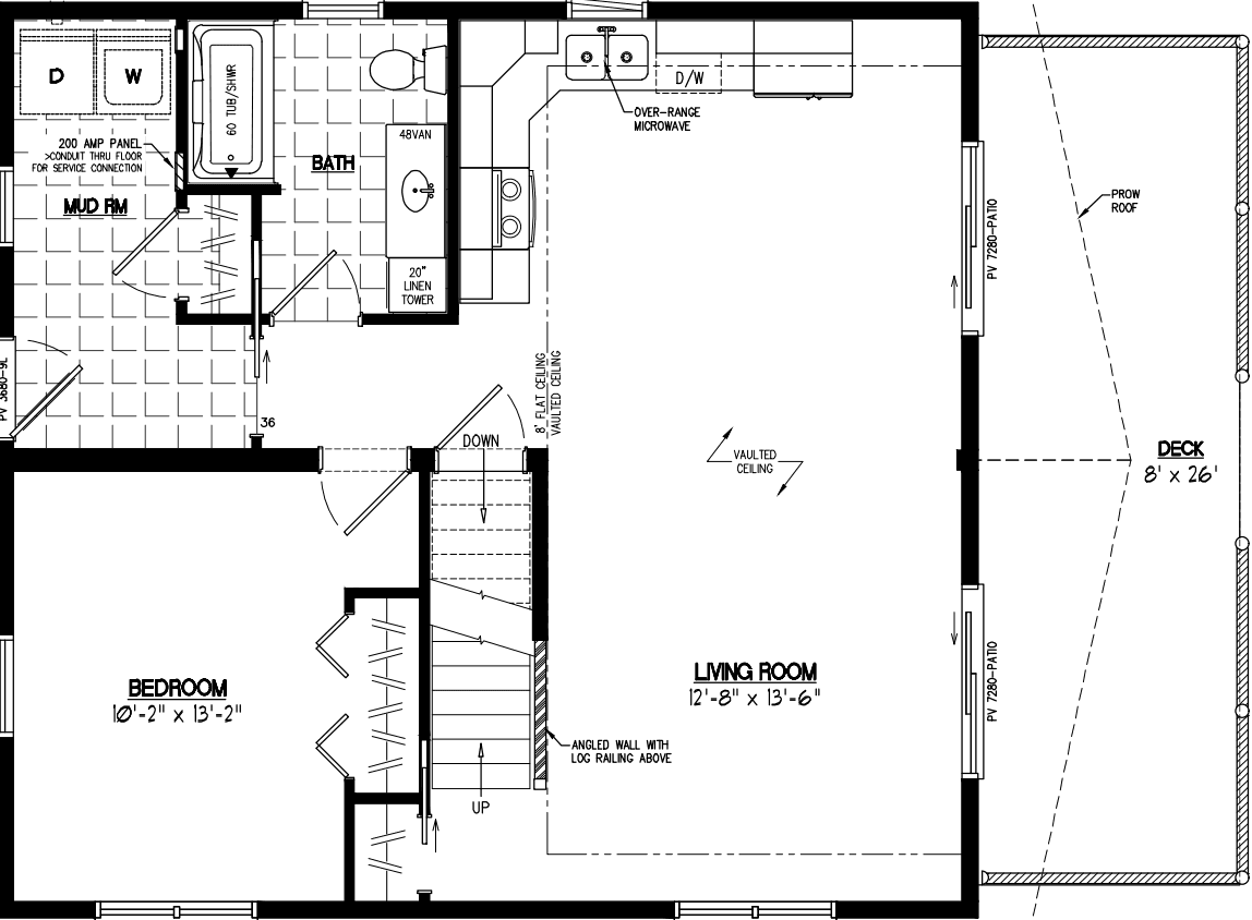 Chalet 2830 floor plan home features