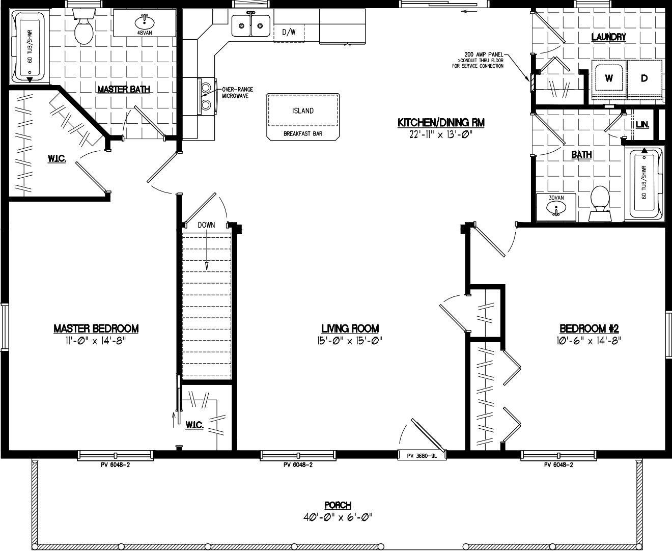 Musketeer 3044 floor plan home features