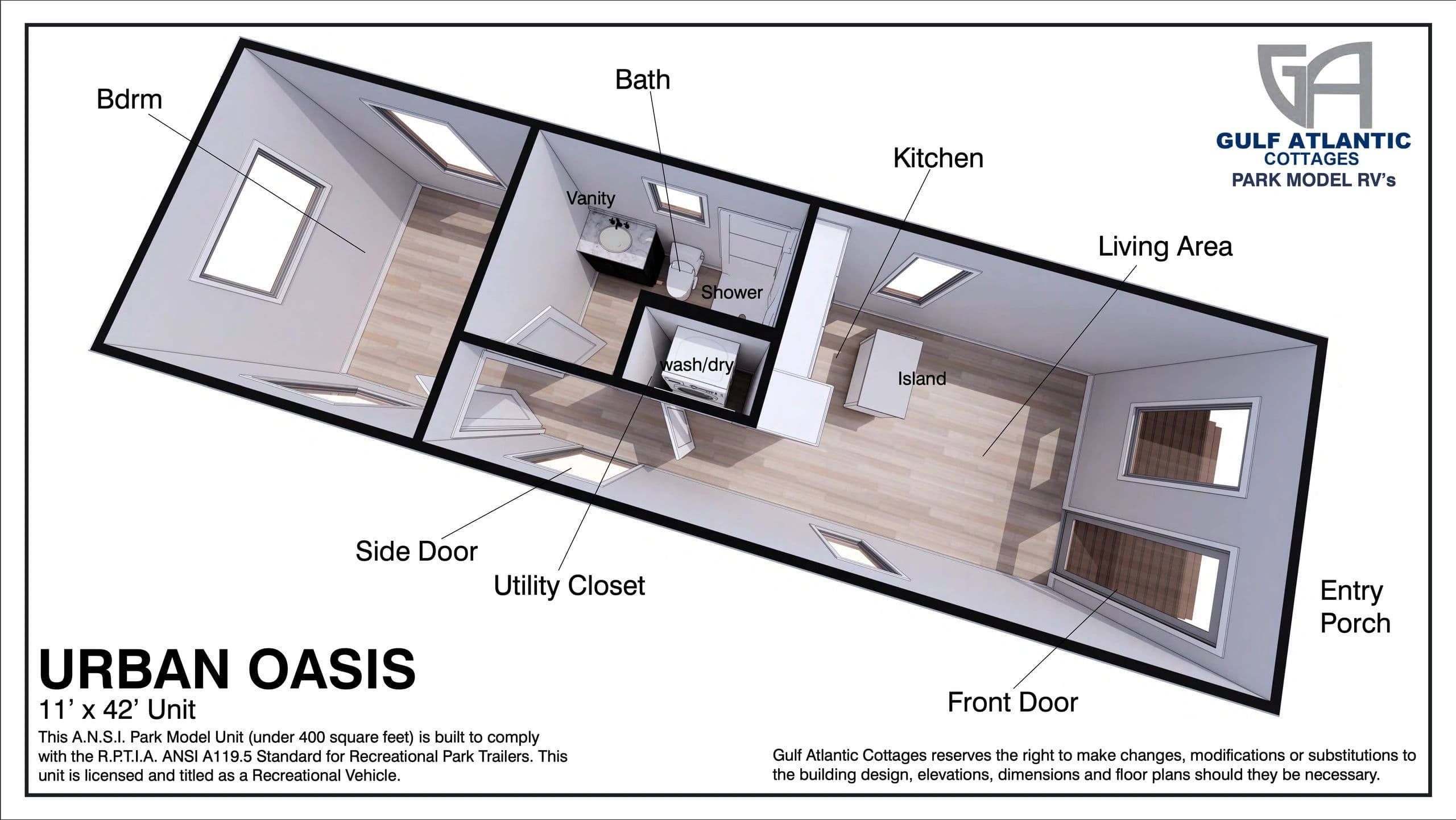 The urban oasis | ansi floor plan home features