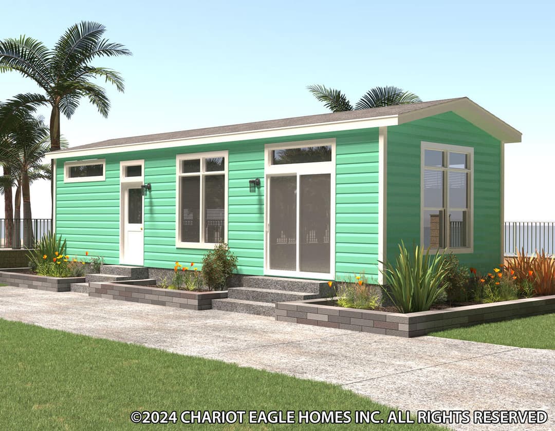 Lake charles two | 13371a | hud elevation and exterior home features