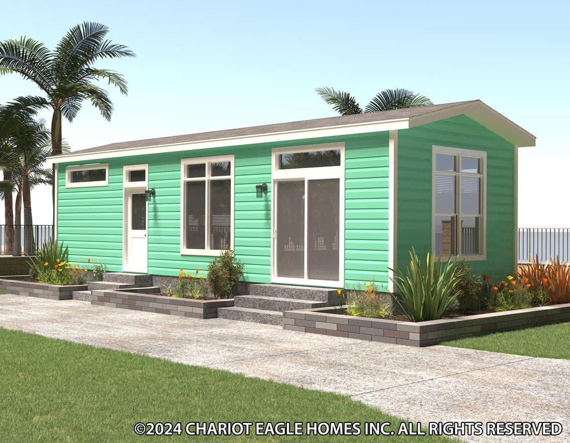 Lake charles two | 13371a | hud elevation and exterior home features