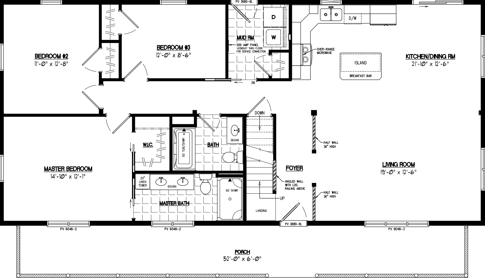Mountaineer 2656 floor plan home features