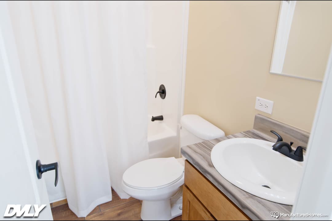 The lodge bathroom home features