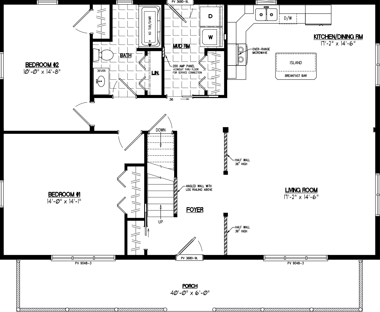 Mountaineer 3044 floor plan home features