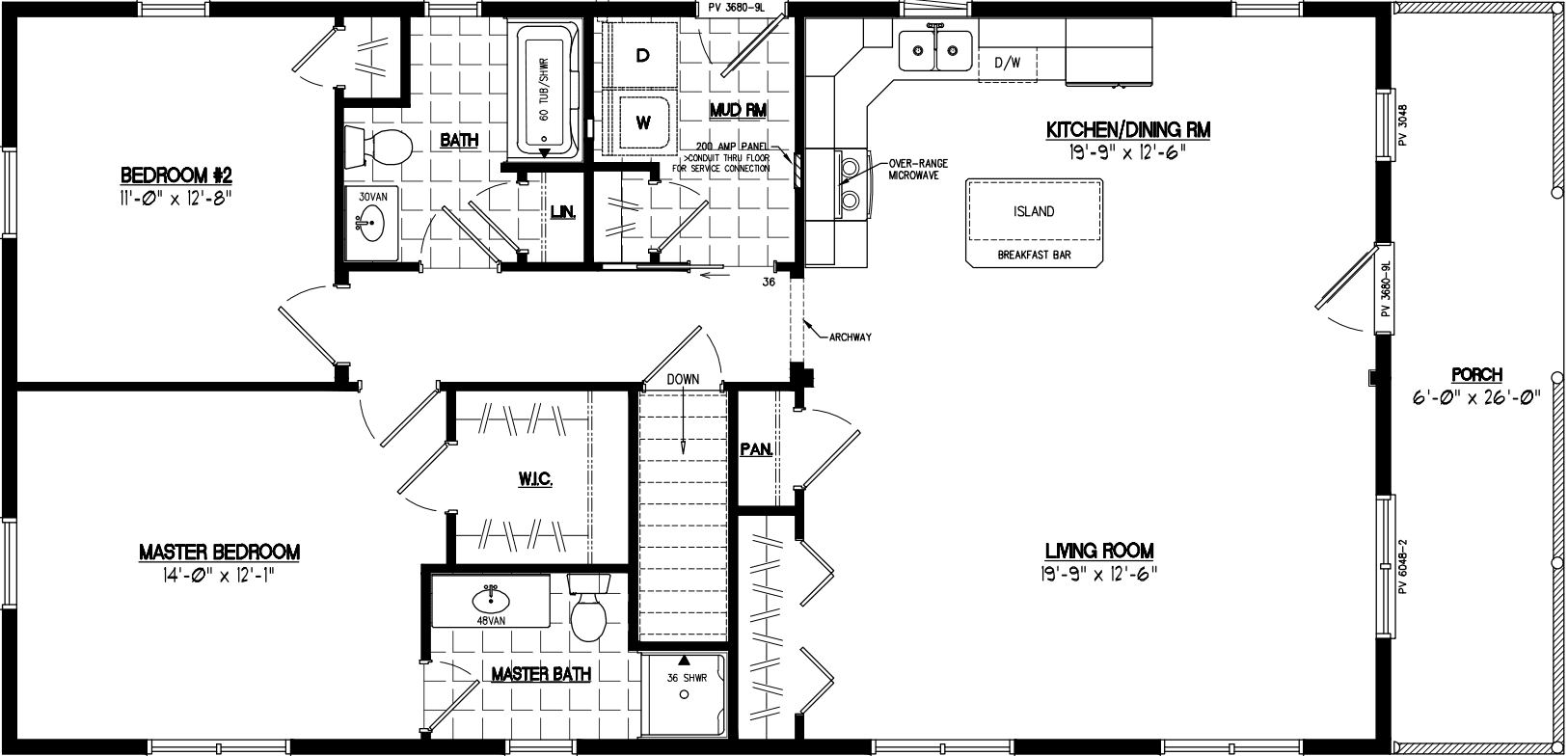 Settler 2648 floor plan home features