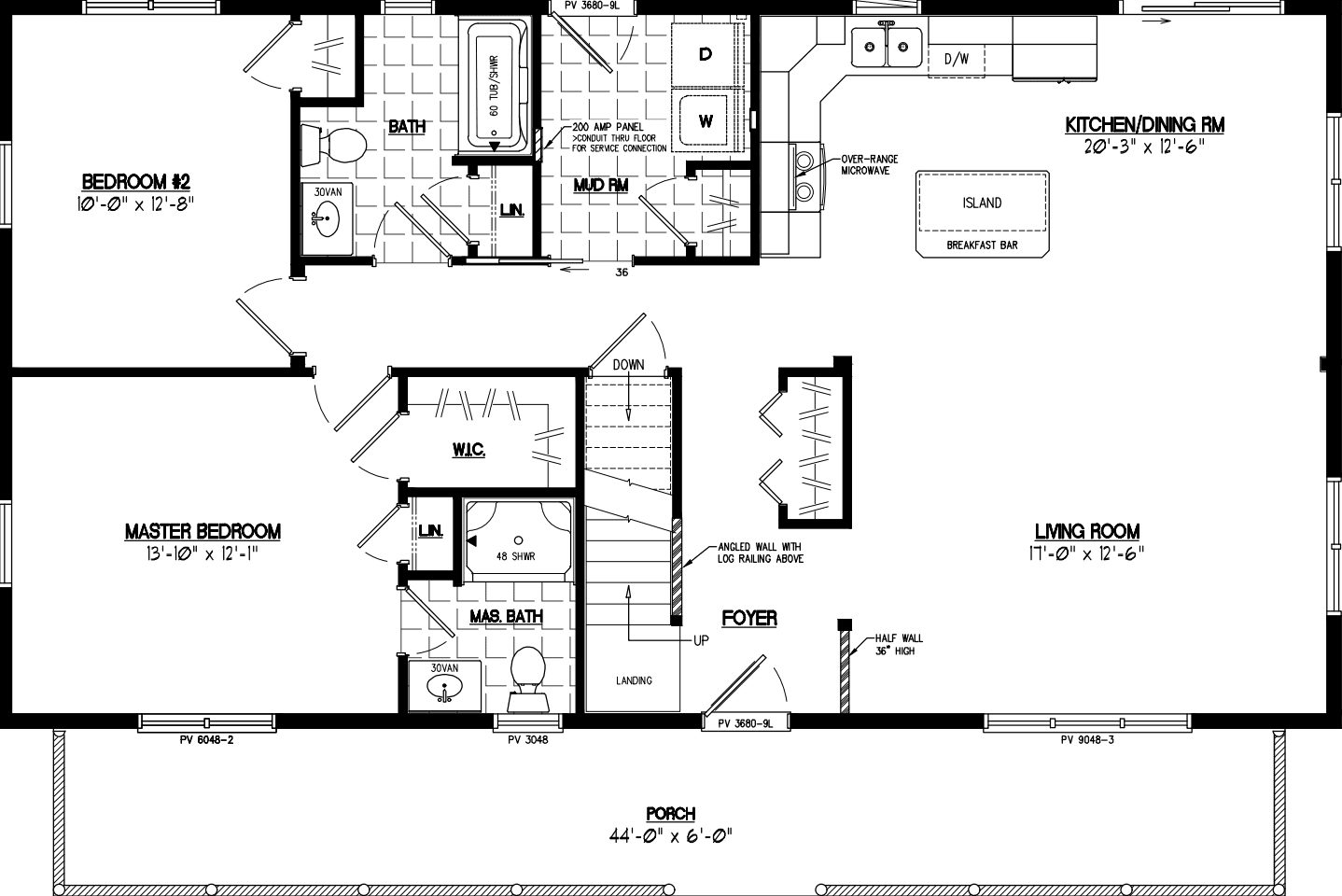 Mountaineer 2648 floor plan home features