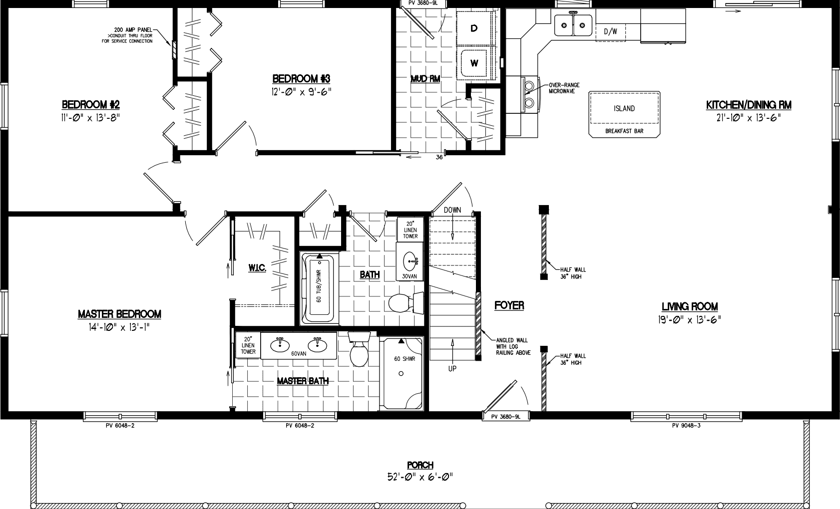Mountaineer 2856 floor plan home features