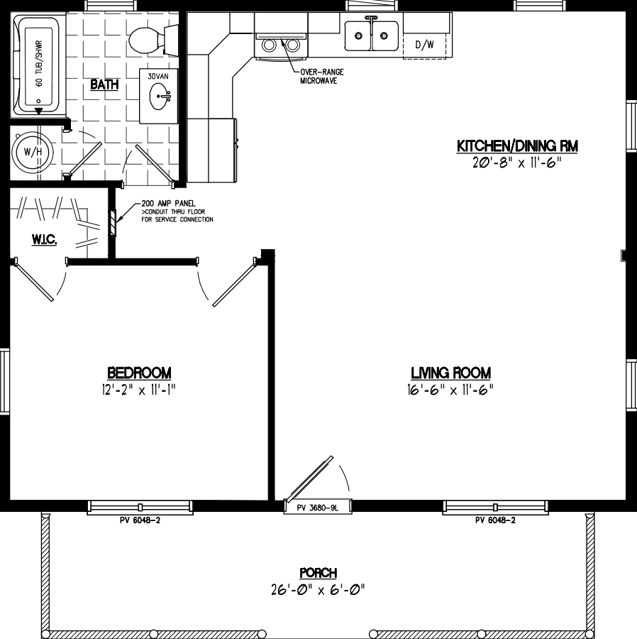 Musketeer 2430 floor plan home features